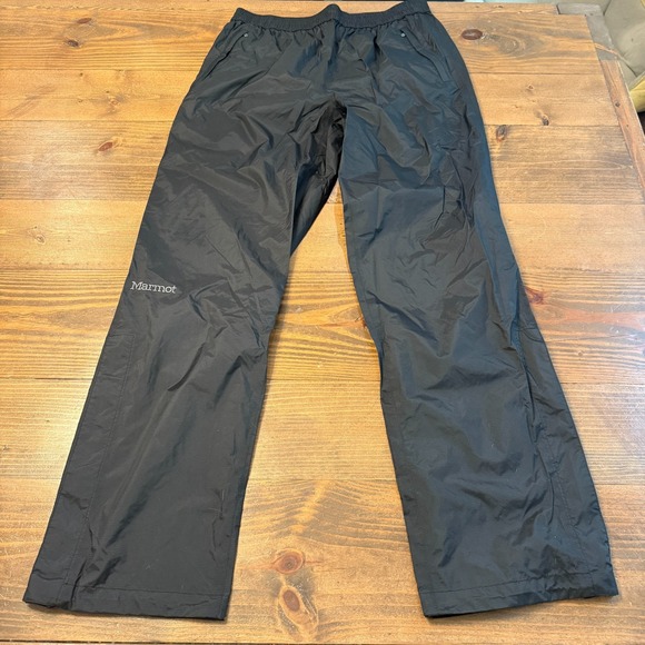 Marmot PreCip Eco Rain Pants Mens Medium Black Waterproof Outdoors Hiking Nylon - Picture 1 of 10